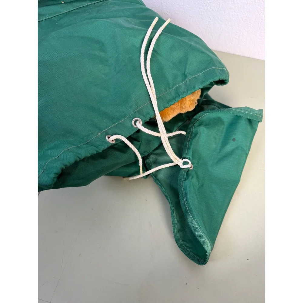 Seaway Rucksack OS Green Good Vintage Nylon Drawstring Backpack Gorpcore Retro